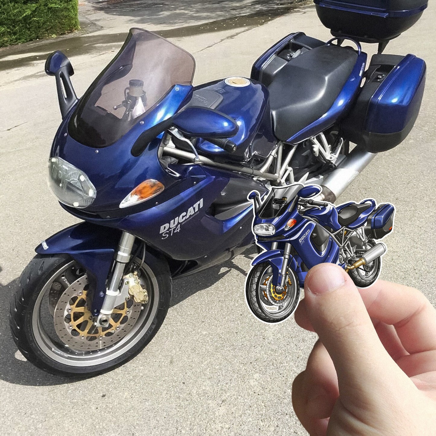 Ducati ST4 Stickers - Set of 3 Motorcycle Decals for Riders