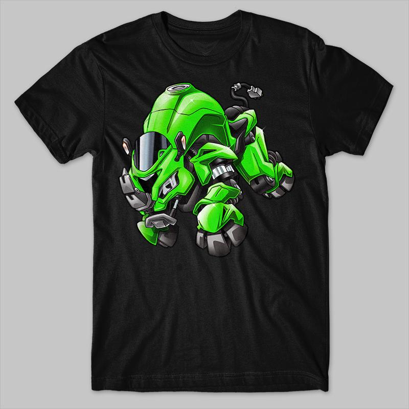Kawasaki Ninja ZX-10R Inspired T-Shirt - Motorcycle Tee Shirt for Riders