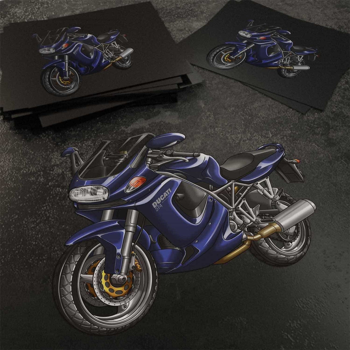 Ducati ST4 Stickers - Set of 3 Motorcycle Decals for Riders