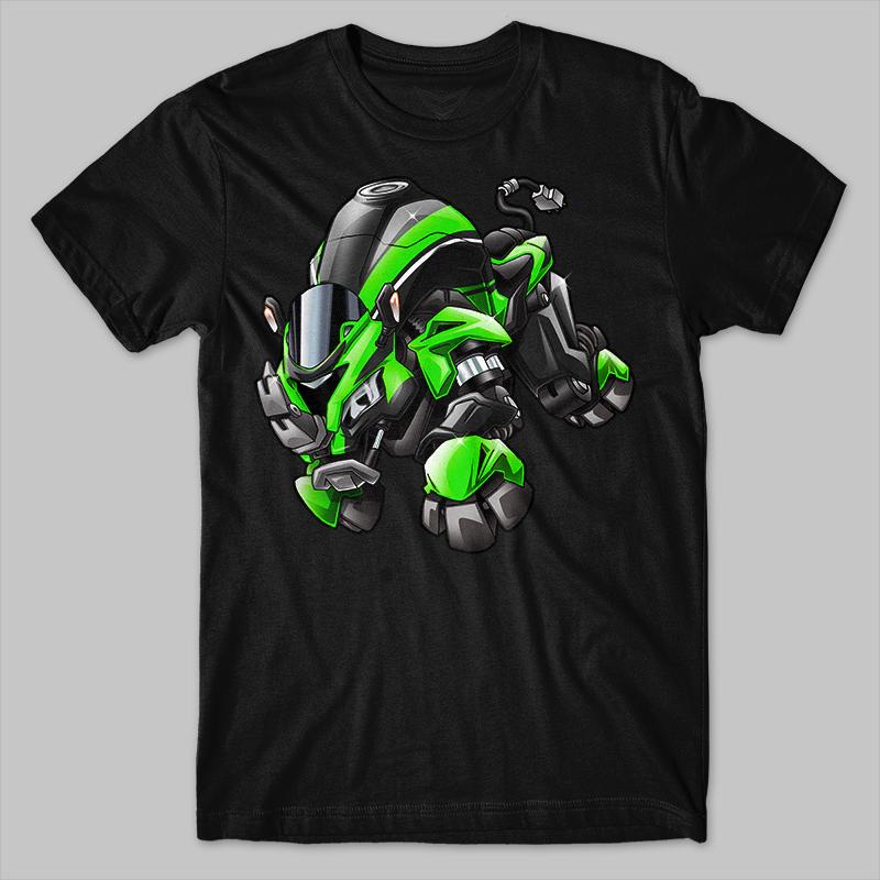 Kawasaki Ninja ZX-10R Inspired T-Shirt - Motorcycle Tee Shirt for Riders