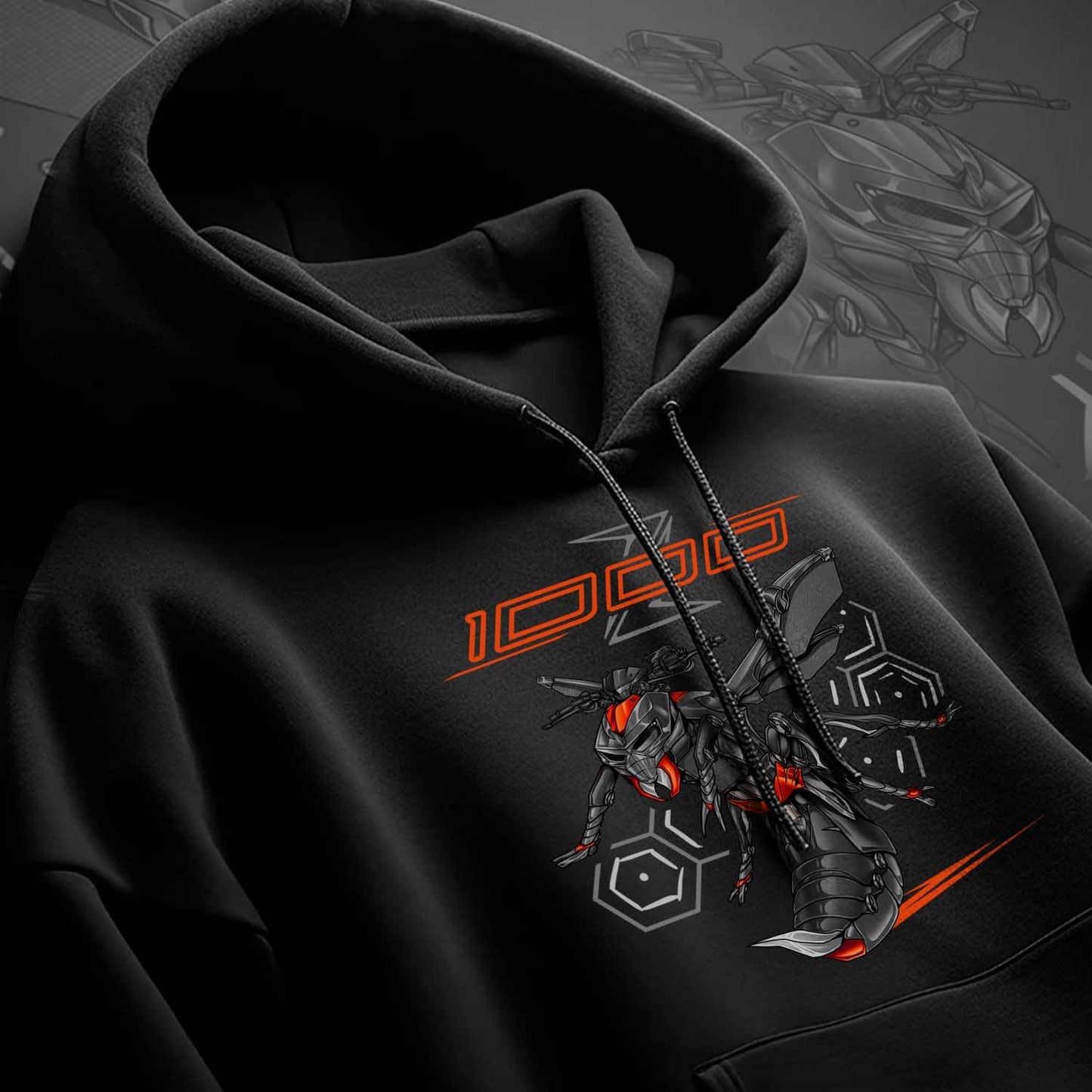 Kawasaki Z1000 2014-16 Inspired Hoodie - Motorcycle Sweatshirt for Riders