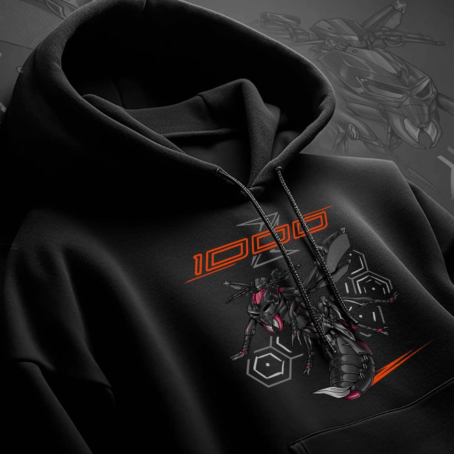 Kawasaki Z1000 2014-16 Inspired Hoodie - Motorcycle Sweatshirt for Riders