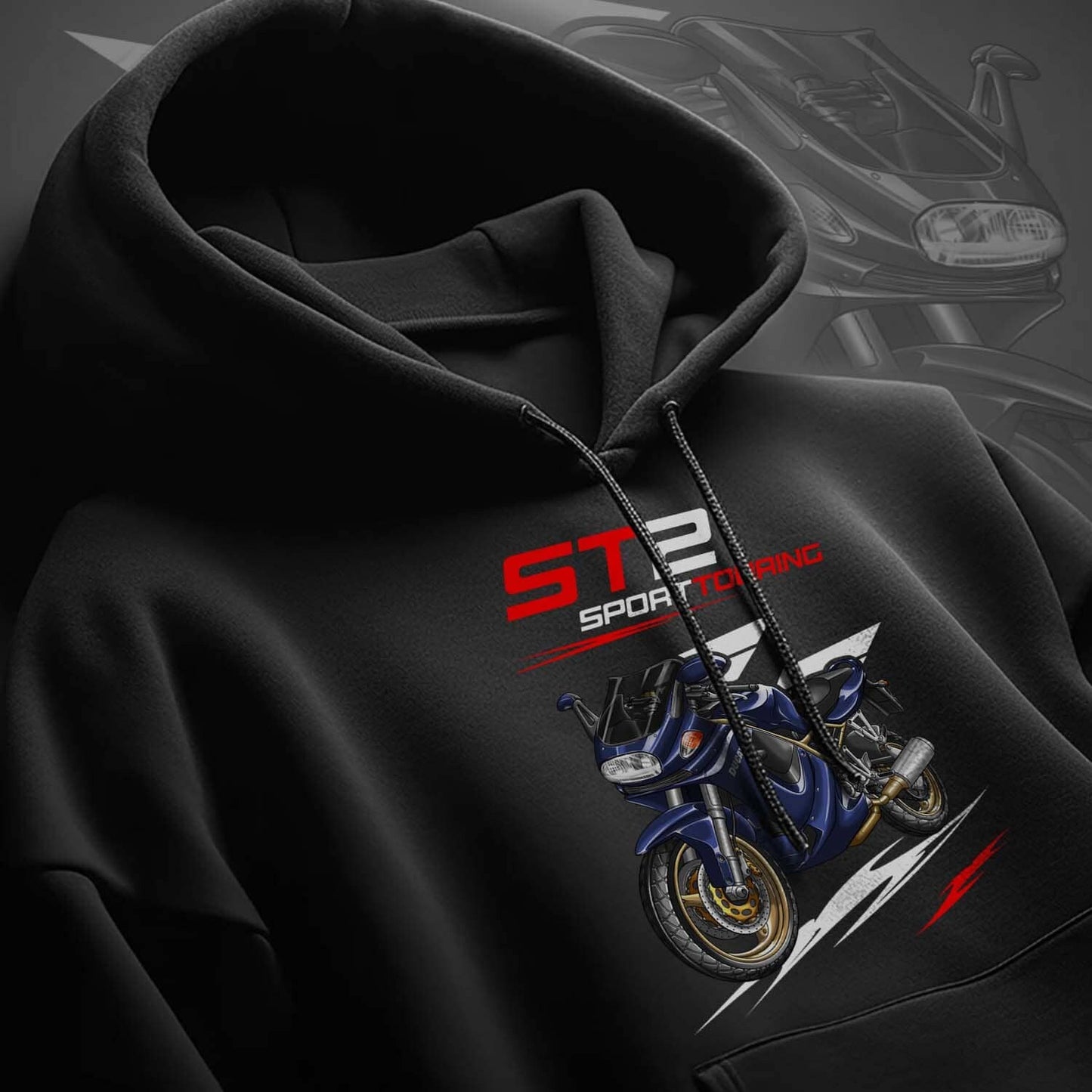 Ducati ST2 Hoodie - Motorcycle Sweatshirt for Riders
