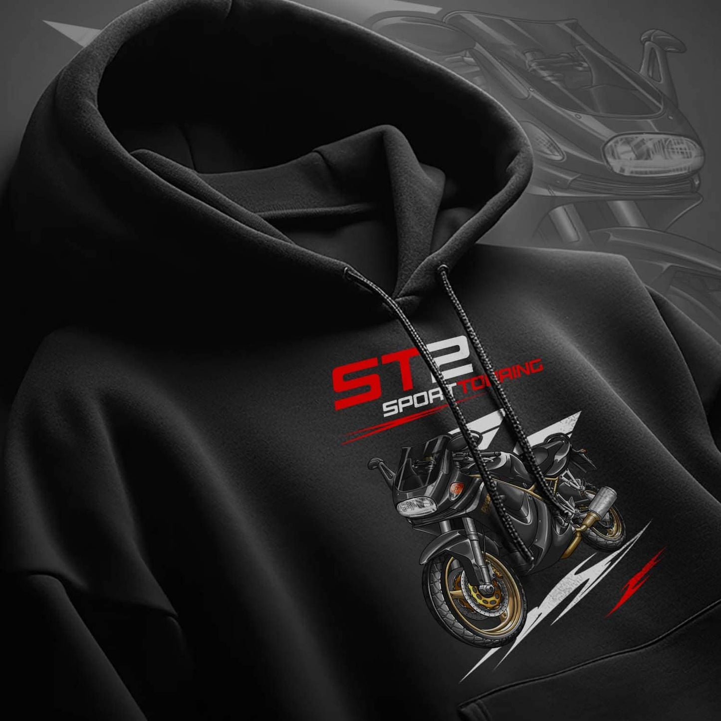 Ducati ST2 Hoodie - Motorcycle Sweatshirt for Riders