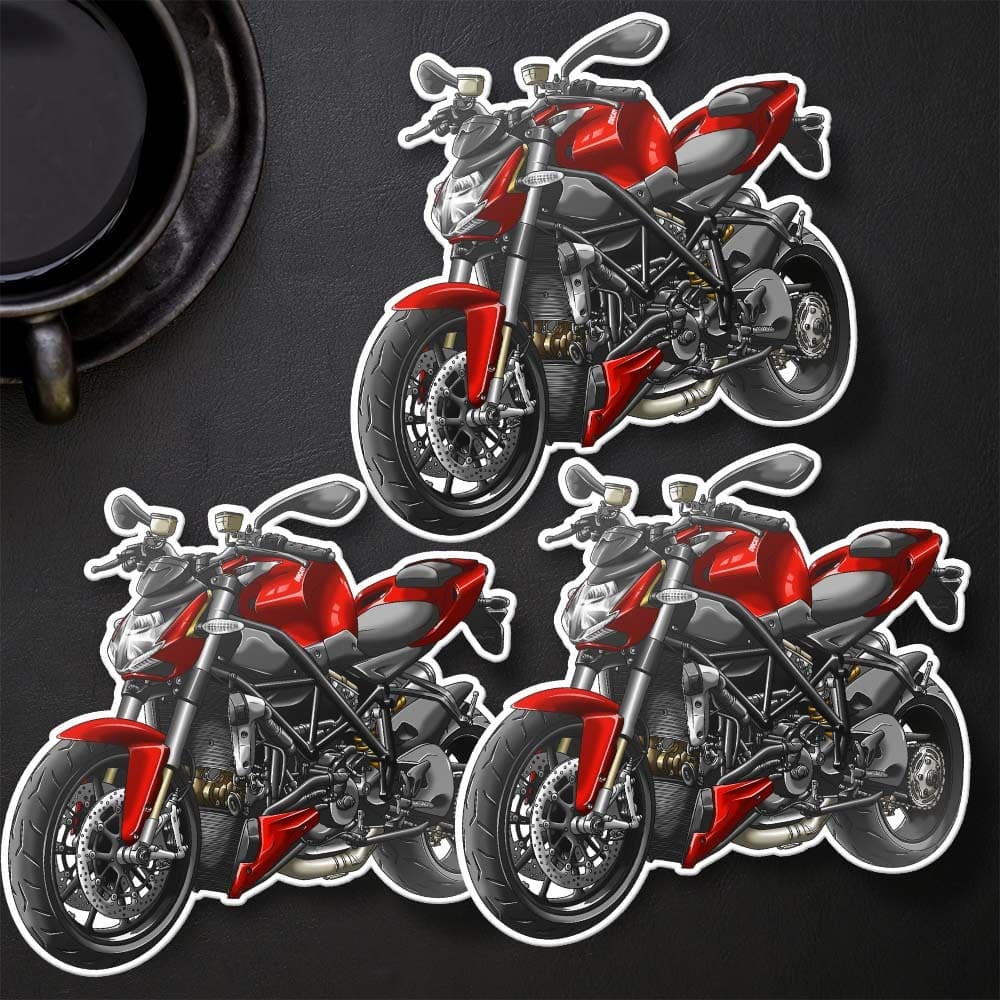 Ducati Streetfighter 1098 Stickers - Set of 3 Motorcycle Decals for Riders