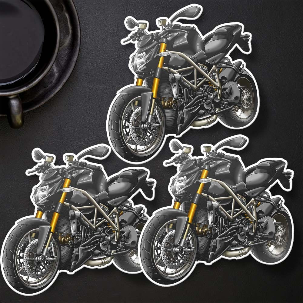 Ducati Streetfighter 1098 Stickers - Set of 3 Motorcycle Decals for Riders