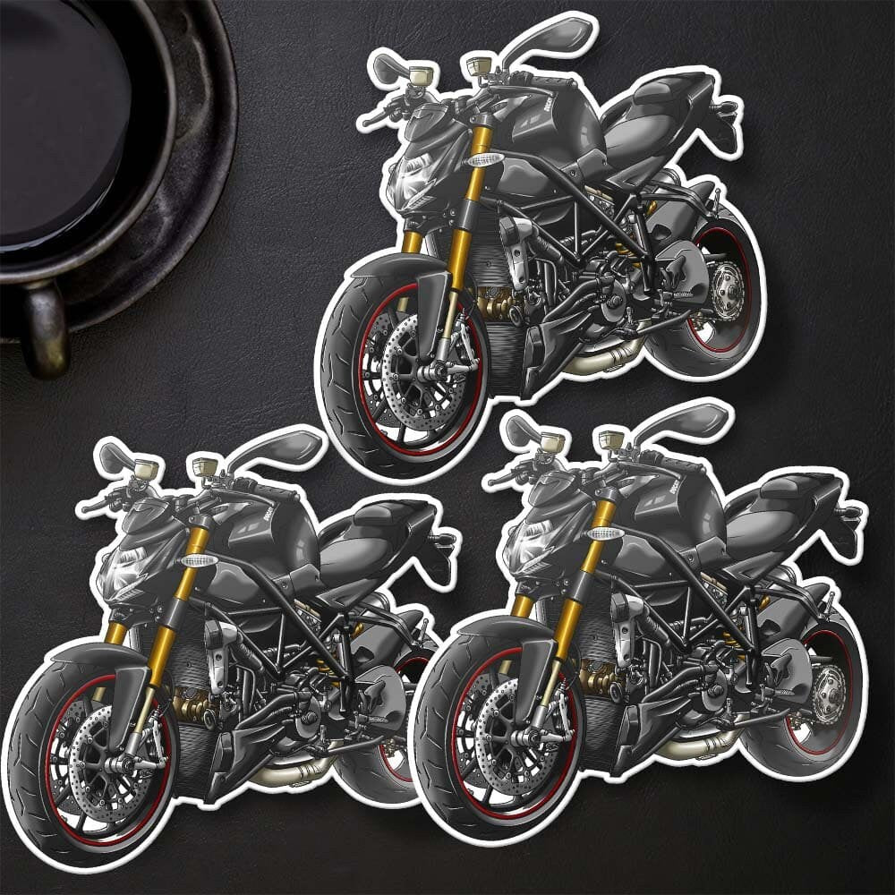 Ducati Streetfighter 1098 Stickers - Set of 3 Motorcycle Decals for Riders