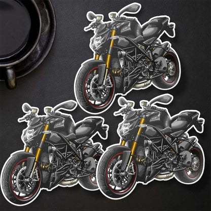 Ducati Streetfighter 1098 Stickers - Set of 3 Motorcycle Decals for Riders