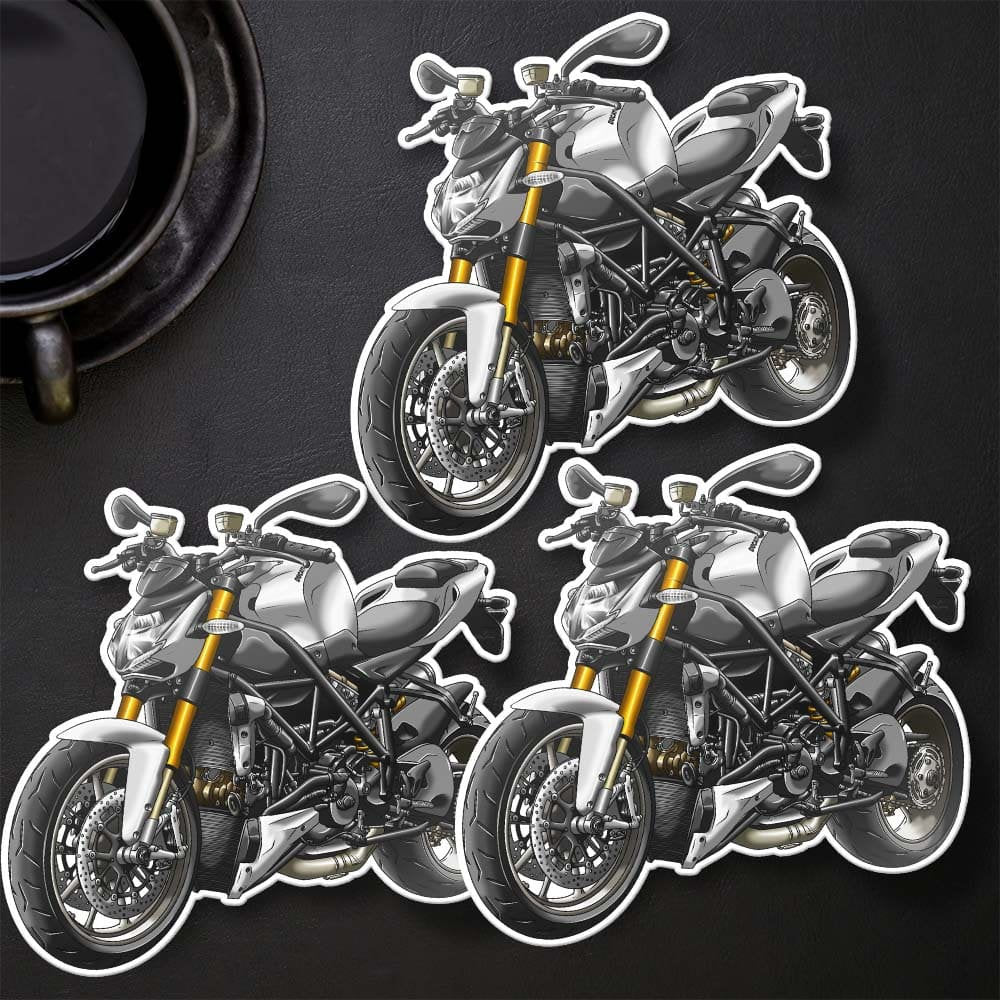Ducati Streetfighter 1098 Stickers - Set of 3 Motorcycle Decals for Riders