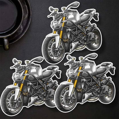 Ducati Streetfighter 1098 Stickers - Set of 3 Motorcycle Decals for Riders