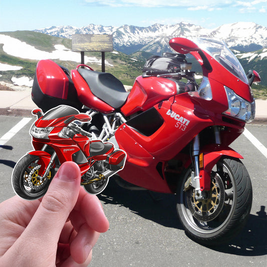 Ducati ST3 Stickers - Set of 3 Motorcycle Decals for Riders