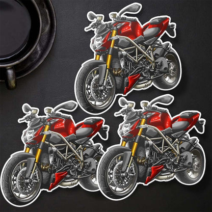 Ducati Streetfighter 1098 Stickers - Set of 3 Motorcycle Decals for Riders