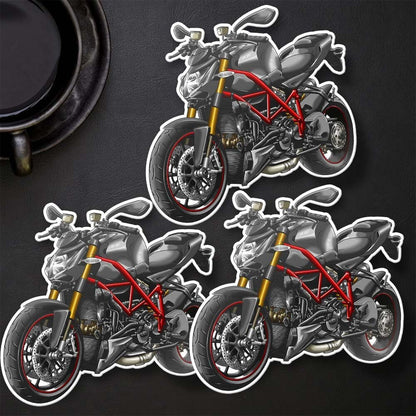 Ducati Streetfighter 1098 Stickers - Set of 3 Motorcycle Decals for Riders
