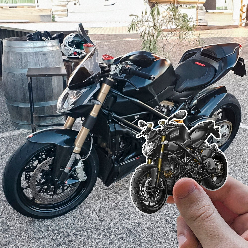Ducati Streetfighter 848 Stickers - Set of 3 Motorcycle Decals for Riders