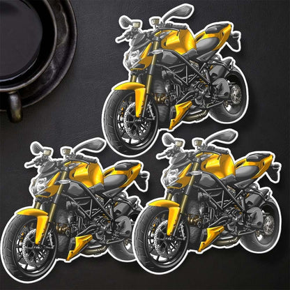 Ducati Streetfighter 848 Stickers - Set of 3 Motorcycle Decals for Riders
