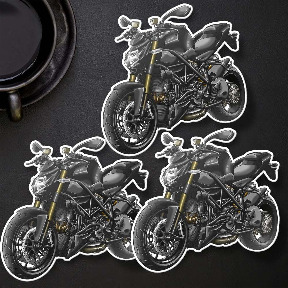 Ducati Streetfighter 848 Stickers - Set of 3 Motorcycle Decals for Riders