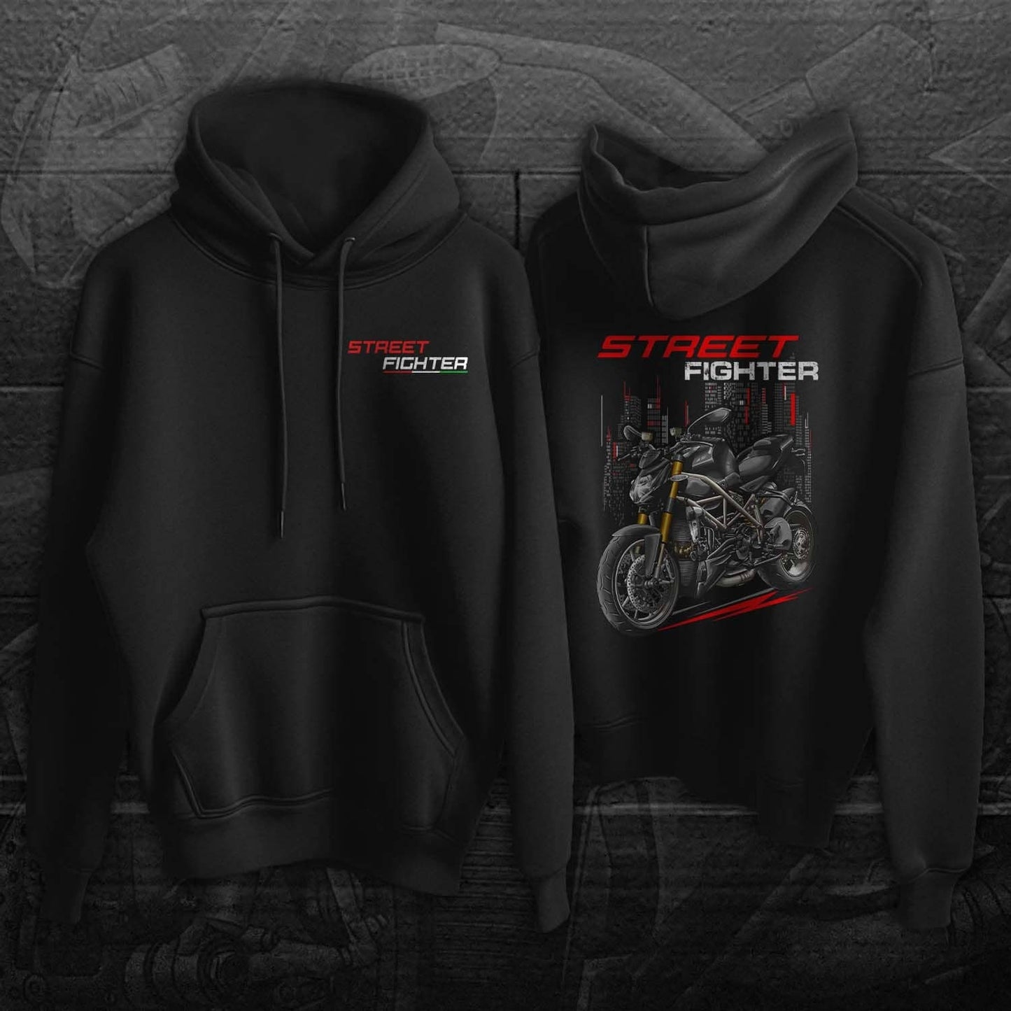 Ducati Streetfighter 1098 Hoodie - Motorcycle Sweatshirt for Sportbike Riders