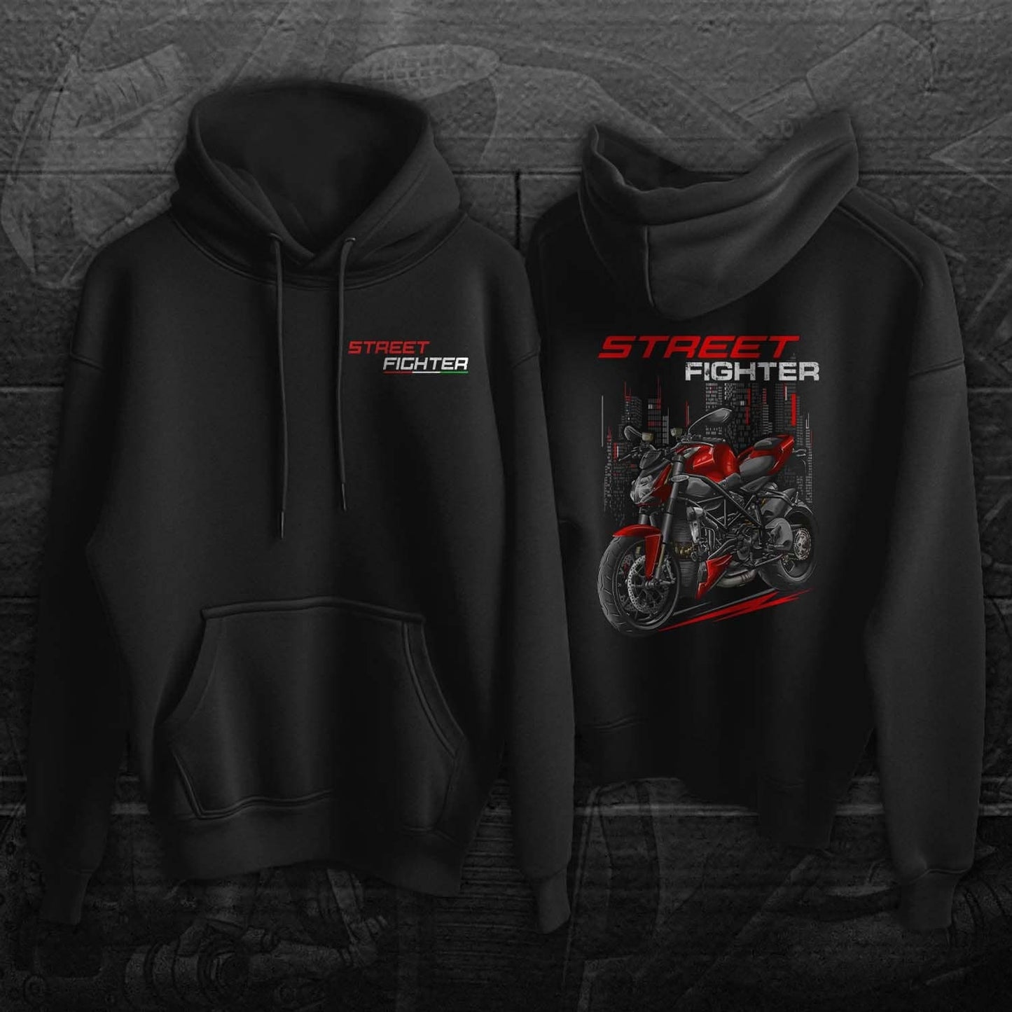 Ducati Streetfighter 1098 Hoodie - Motorcycle Sweatshirt for Sportbike Riders
