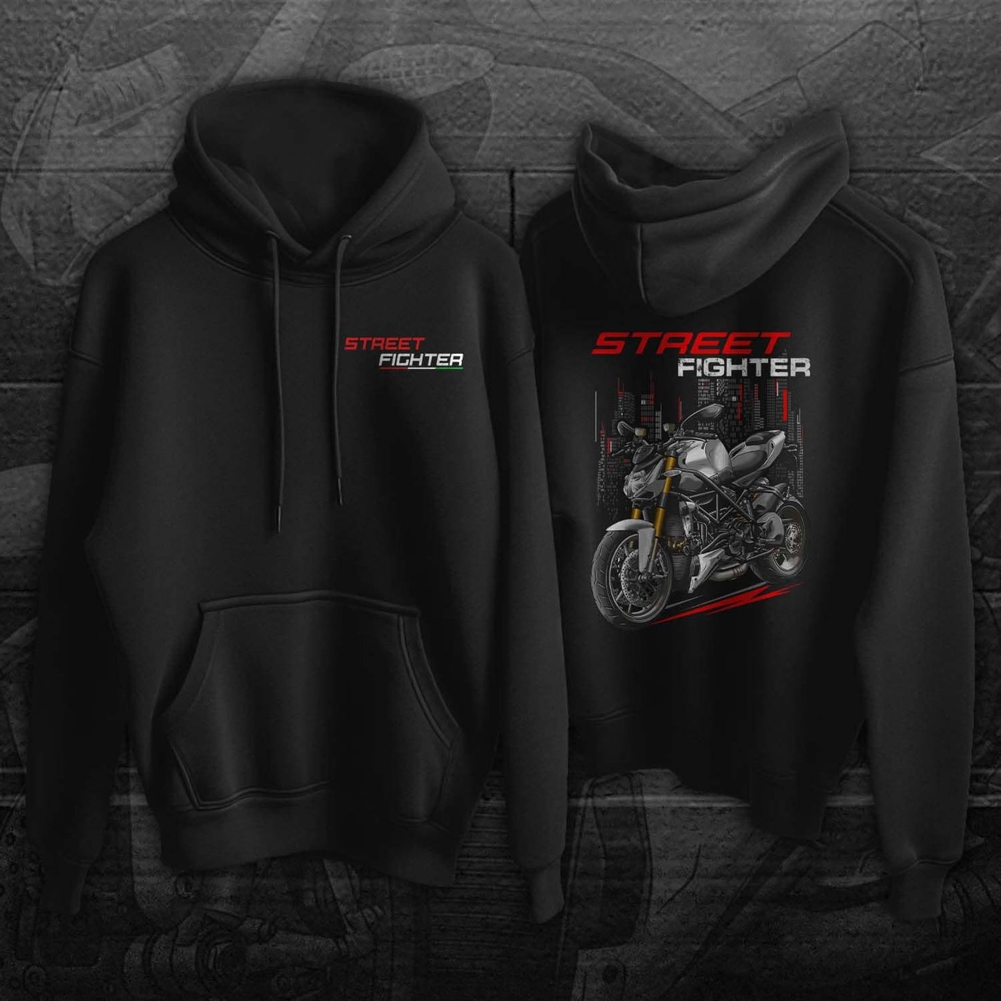 Ducati Streetfighter 1098 Hoodie - Motorcycle Sweatshirt for Sportbike Riders