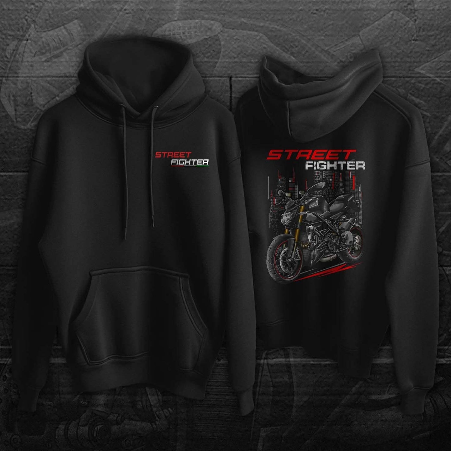 Ducati Streetfighter 1098 Hoodie - Motorcycle Sweatshirt for Sportbike Riders