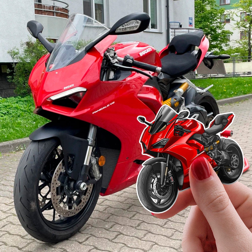 Ducati Panigale V2 Stickers - Set of 3 Motorcycle Decals for Sportbike Riders