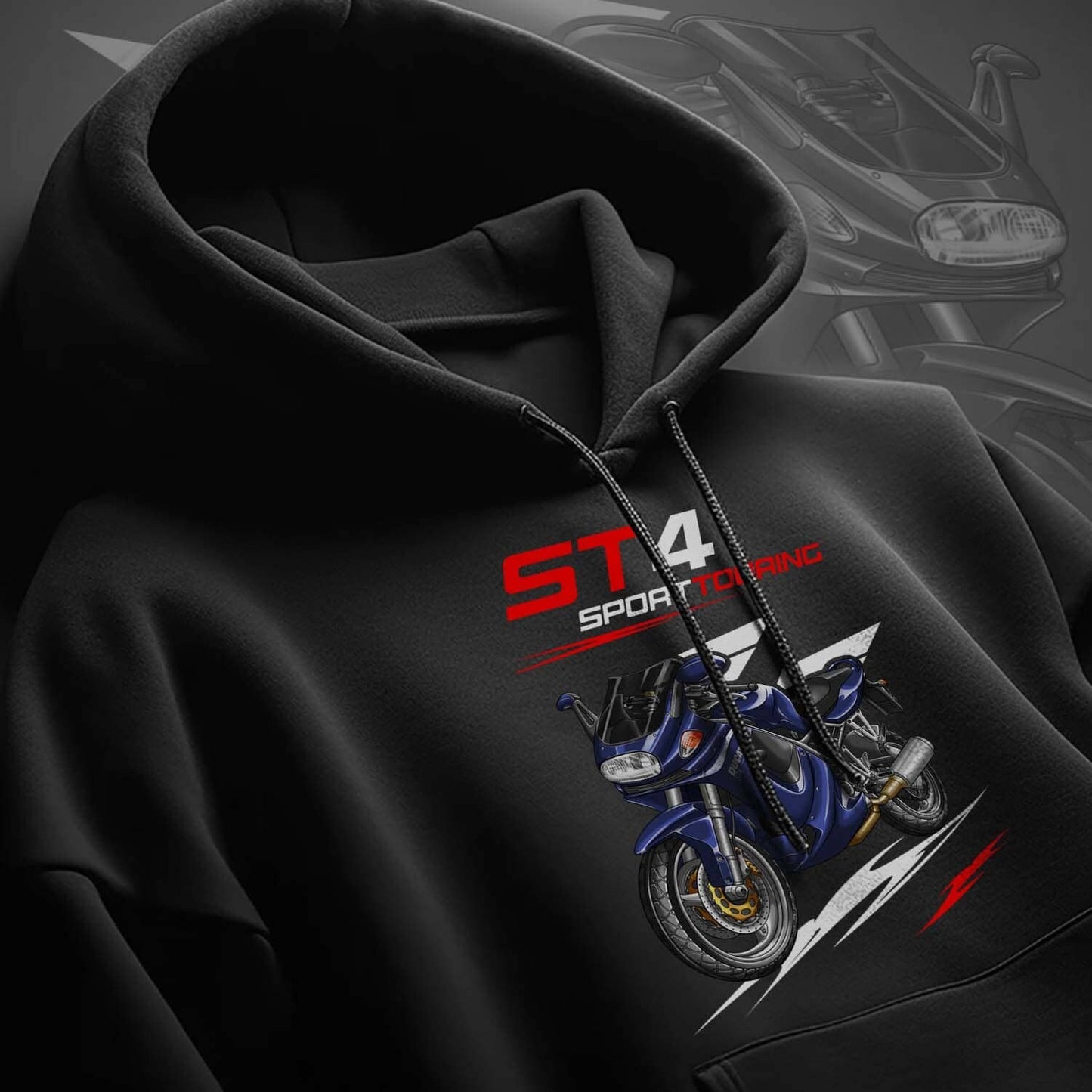 Ducati ST4 Hoodie - Motorcycle Sweatshirt for Riders