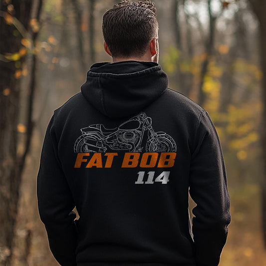 Harley-Davidson FXFBS Softail Fat Bob 114 Inspired Hoodie - Biker Motorcycle Sweatshirt