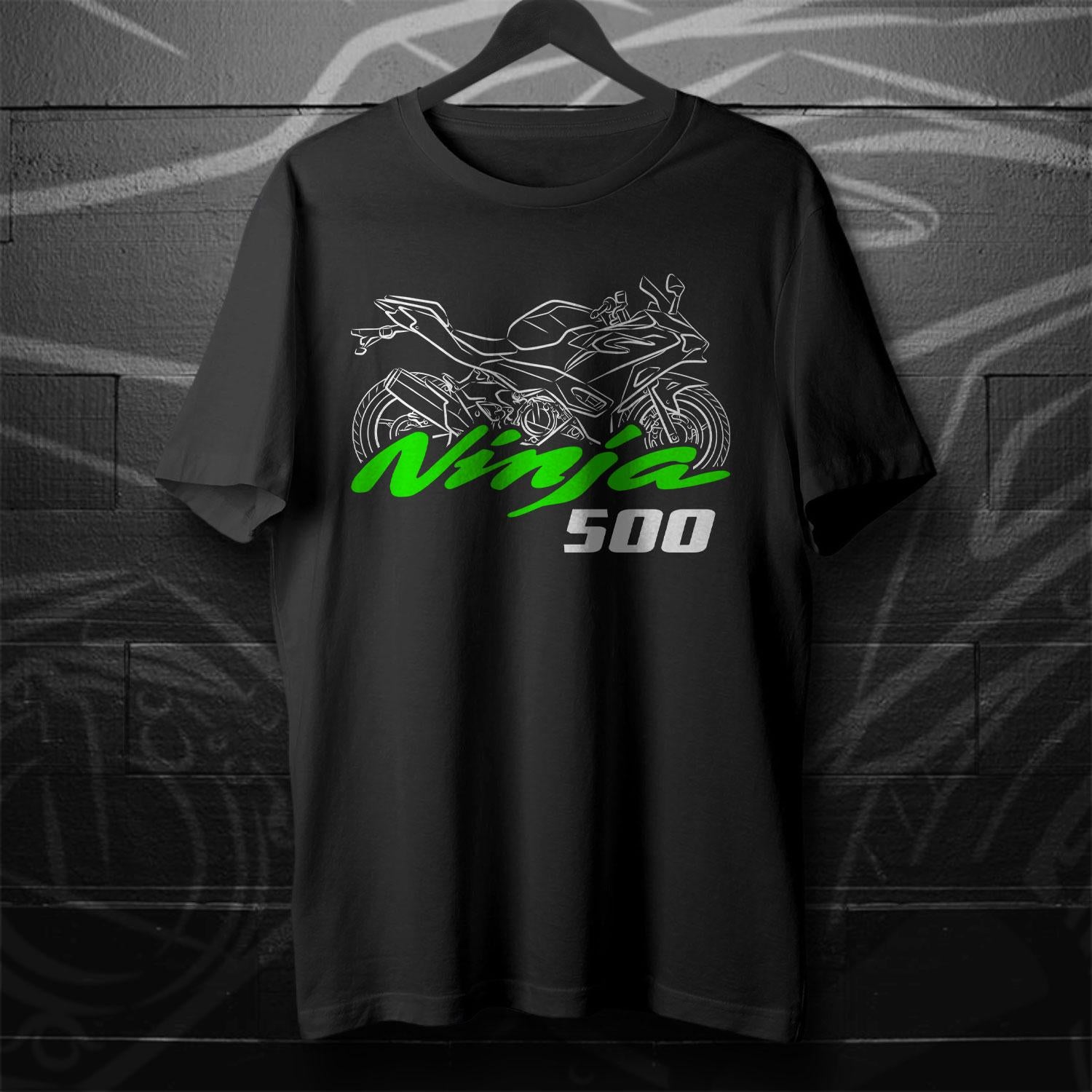 Kawasaki Ninja 500 Inspired T-Shirt - Motorcycle Tee Shirt for Riders