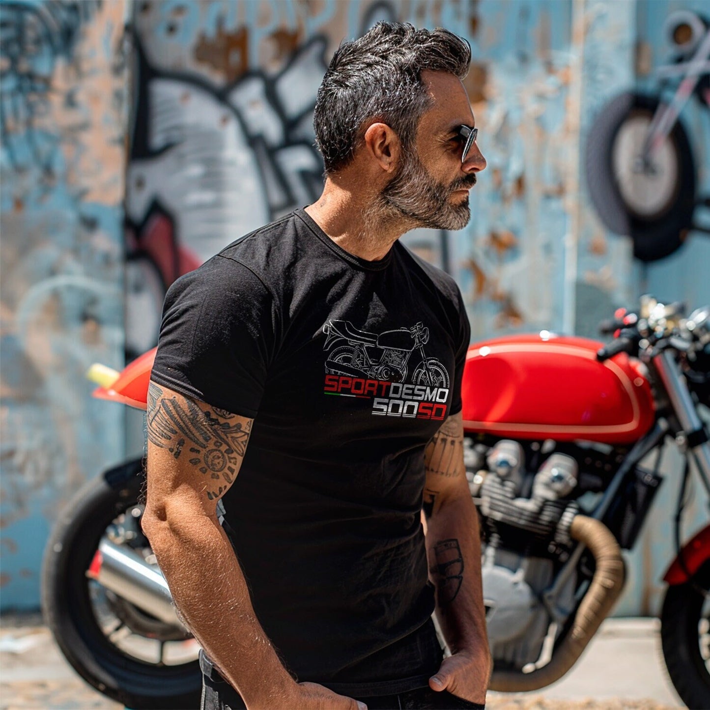 Ducati 500SD Sport Desmo Inspired T-Shirt - Motorcycle Tee Shirt for Riders