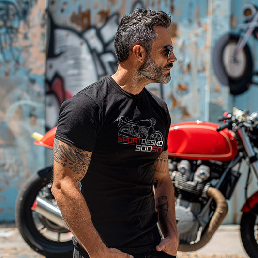 Ducati 500SD Sport Desmo Inspired T-Shirt - Motorcycle Tee Shirt for Riders