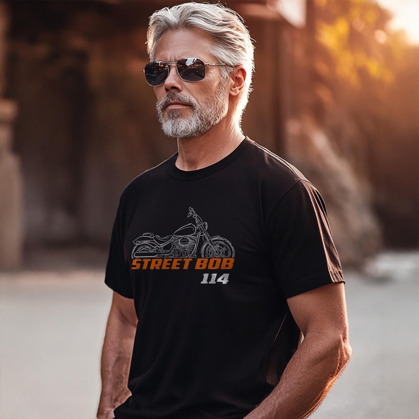 Harley-Davidson FXBBS Softail Street Bob 114 Inspired T-Shirt - Biker Motorcycle Tee Shirt