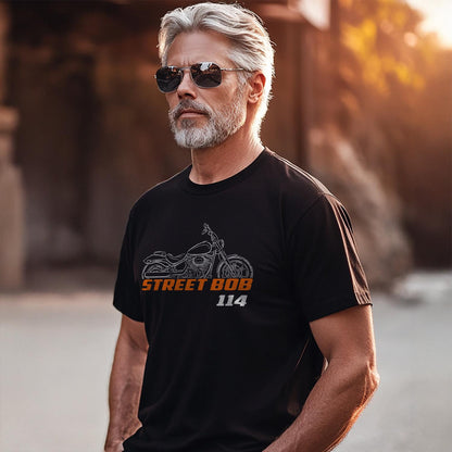 Harley-Davidson FXBBS Softail Street Bob 114 Inspired T-Shirt - Biker Motorcycle Tee Shirt