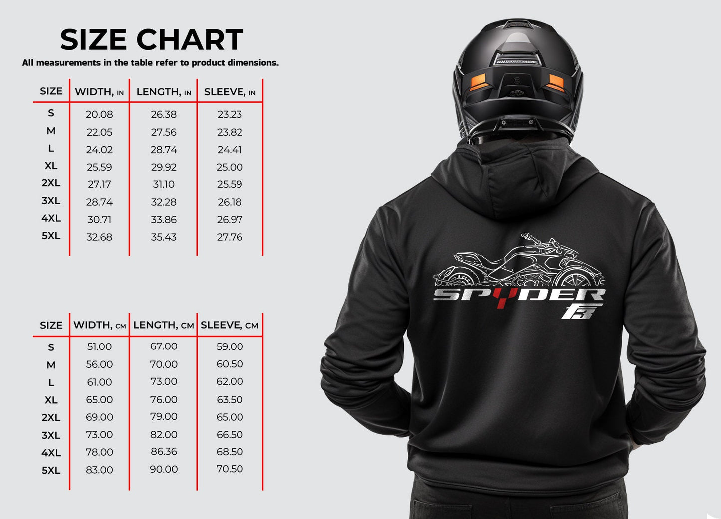 Can-Am Spyder F3 Hoodie - Motorcycle Sweatshirt for Riders