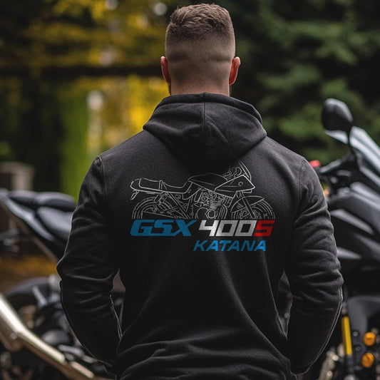 Suzuki GSX400S Katana Inspired Hoodie - Motorcycle Sweatshirt for Riders