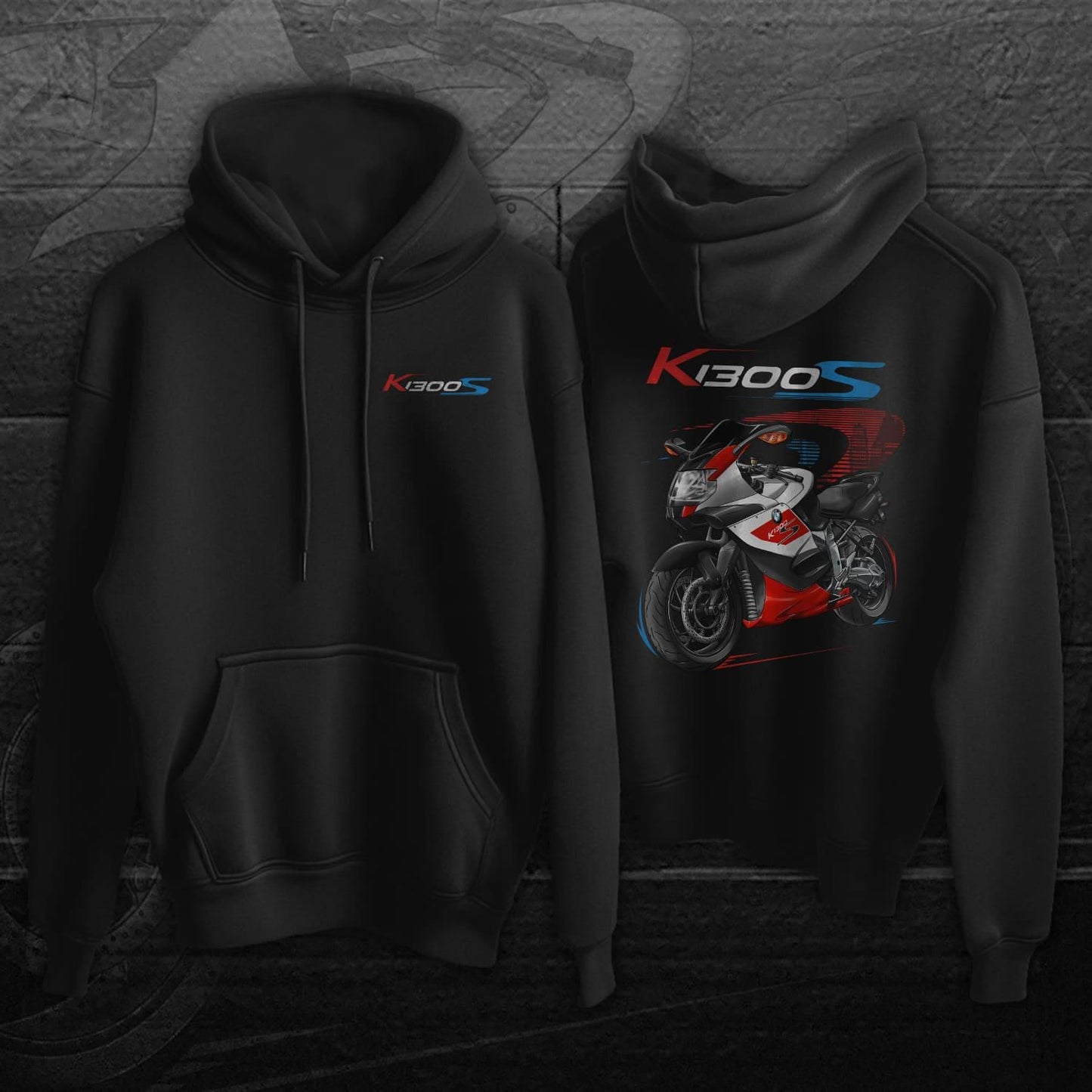 BMW K1300S Inspired Hoodie - Motorcycle Motorrad Sweatshirt
