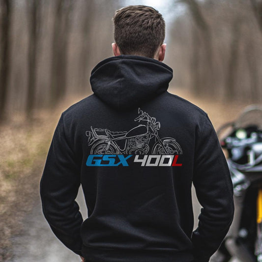 Suzuki GSX400L Inspired Hoodie - Motorcycle Sweatshirt for Riders