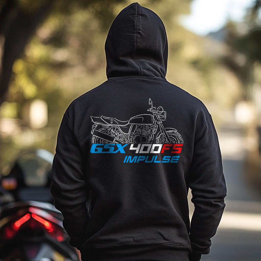 Suzuki GSX400FS Impulse 1982 Inspired Hoodie - Motorcycle Sweatshirt for Riders
