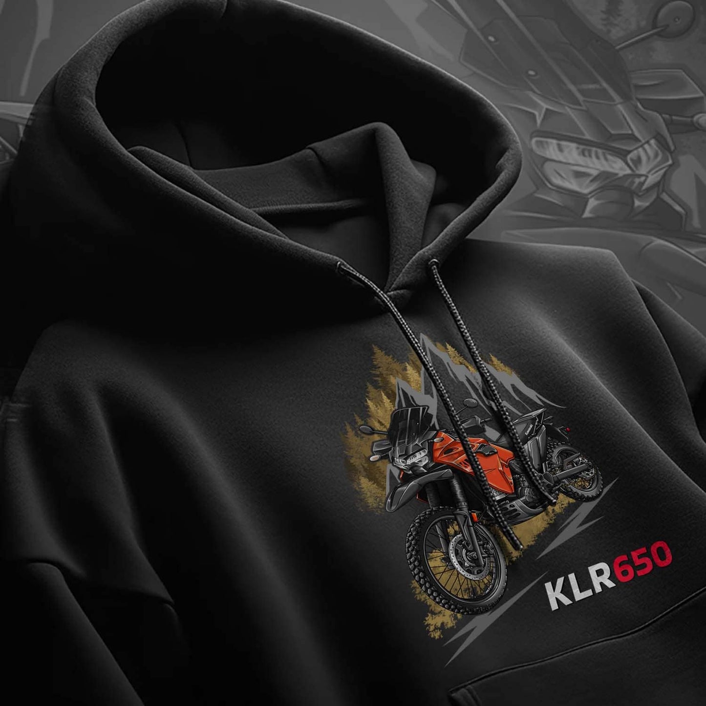 Kawasaki KLR 650 2022-24 Hoodie - Motorcycle Sweatshirt for Riders