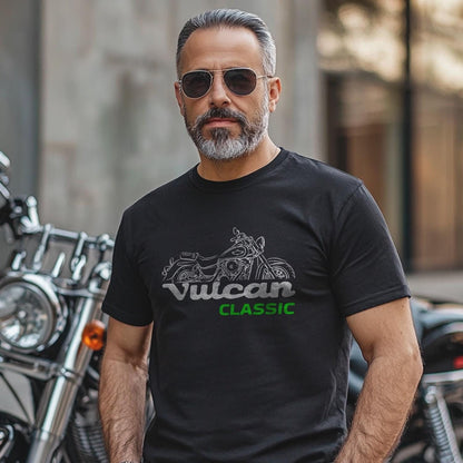 Kawasaki VN1500 Vulcan 1500 Classic 1996-2008 Inspired T-Shirt - Motorcycle Tee Shirt for Riders