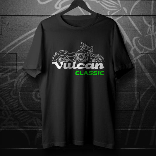Kawasaki VN1500 Vulcan 1500 Classic 1996-2008 Inspired T-Shirt - Motorcycle Tee Shirt for Riders
