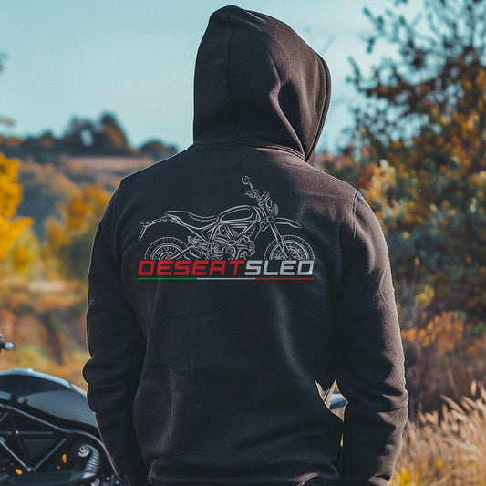 Ducati Desert Sled Inspired Hoodie - Motorcycle Sweatshirt for Riders