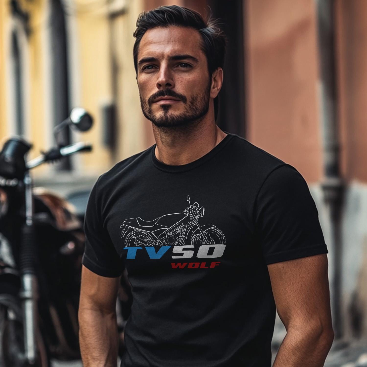 Suzuki TV50 Wolf Inspired T-Shirt - Motorcycle Tee Shirt for Riders