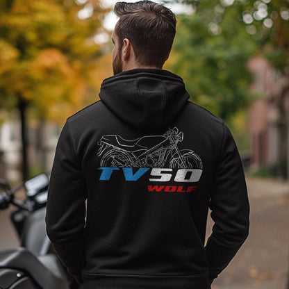 Suzuki TV50 Wolf Inspired Hoodie - Motorcycle Sweatshirt for Riders