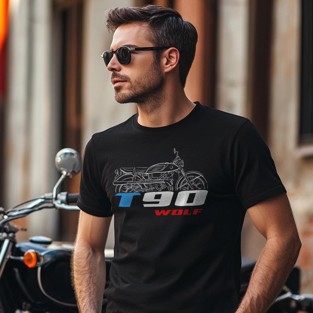Suzuki T90 Wolf 1969 Inspired T-Shirt - Motorcycle Tee Shirt for Riders