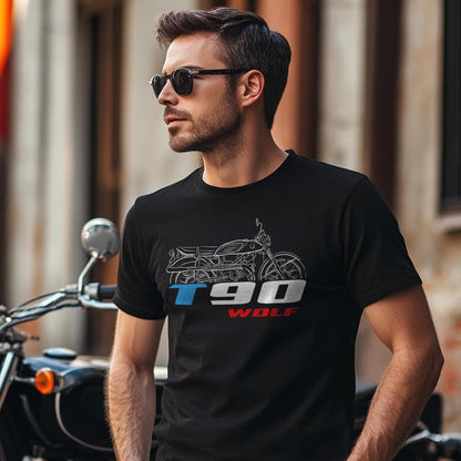 Suzuki T90 Wolf 1969 Inspired T-Shirt - Motorcycle Tee Shirt for Riders