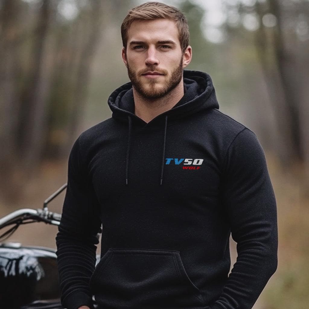 Suzuki TV50 Wolf Inspired Hoodie - Motorcycle Sweatshirt for Riders