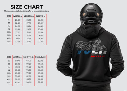 Suzuki TV50 Wolf Inspired Hoodie - Motorcycle Sweatshirt for Riders
