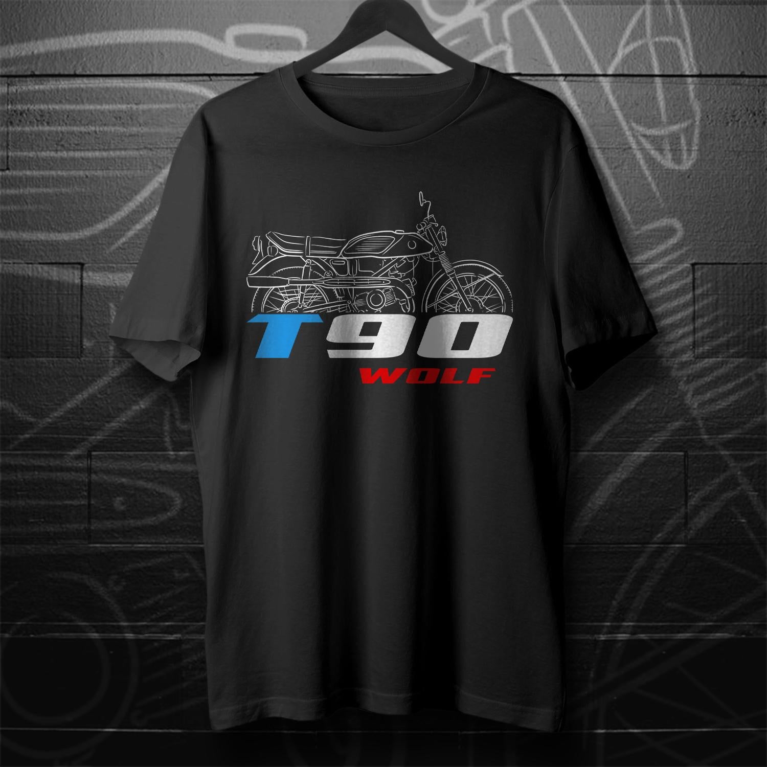 Suzuki T90 Wolf 1969 Inspired T-Shirt - Motorcycle Tee Shirt for Riders