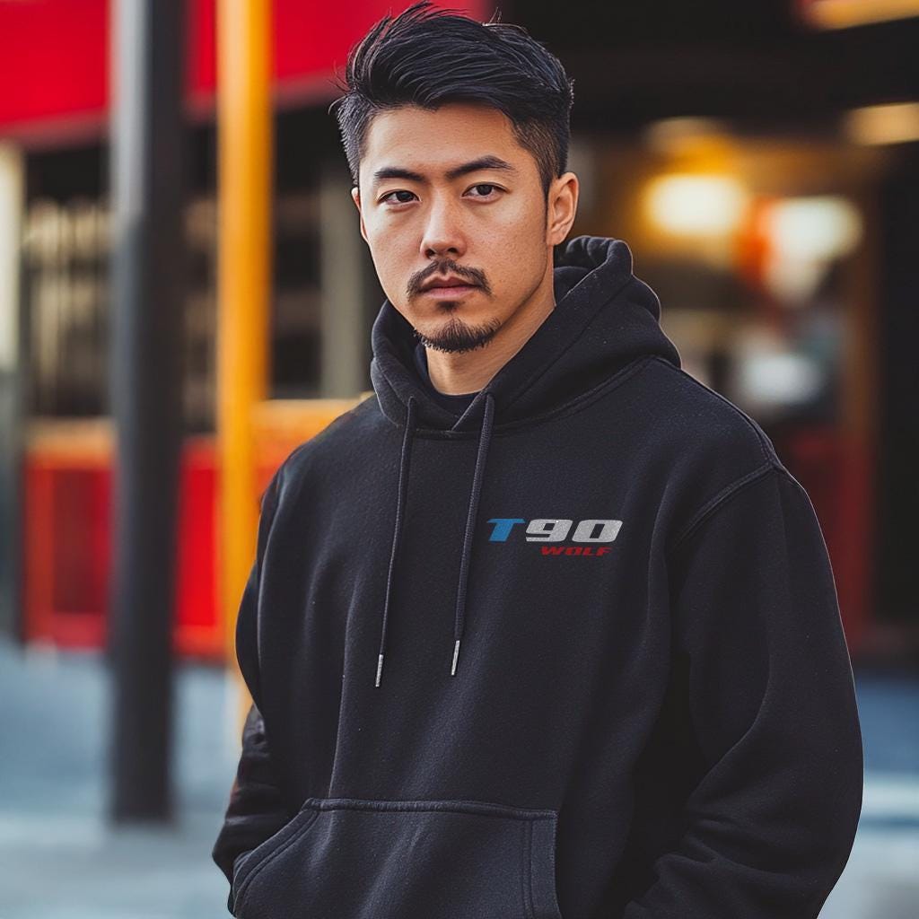 Suzuki T90 Wolf 1969 Inspired Hoodie - Motorcycle Sweatshirt for Riders