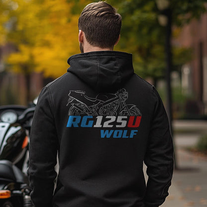 Suzuki RG125U Wolf Inspired Hoodie - Motorcycle Sweatshirt for Riders